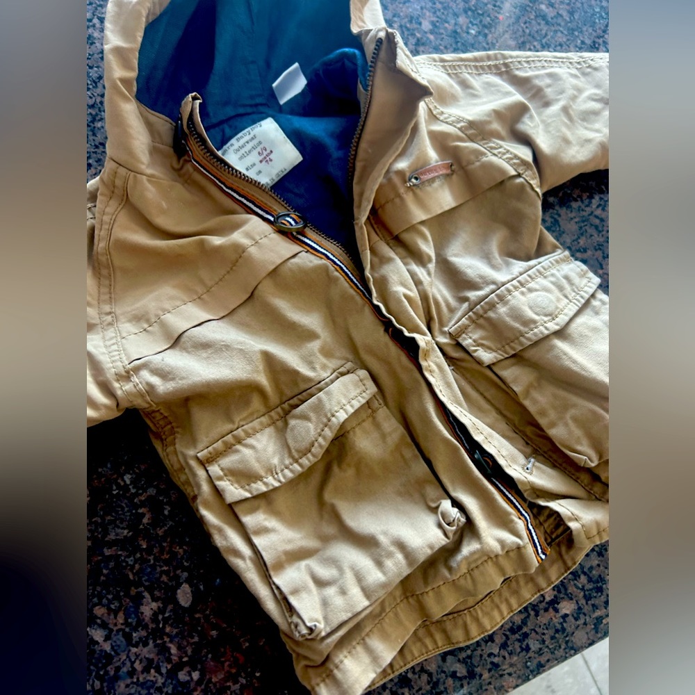 Zara Khaki Jacket Baby Boy 6 to 9 Mos